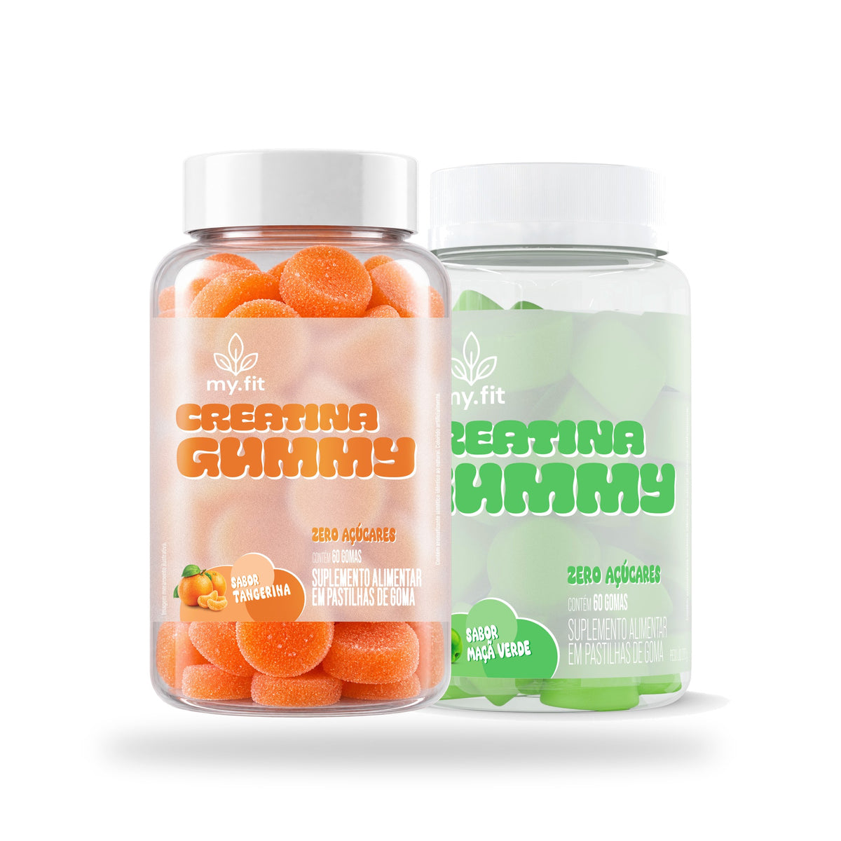 Kit Mix Creatina Gummy MY FIT: Tangerina Soft + Maçã Verde