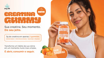 Creatina Gummy Soft sabor Tangerina - 3g de creatina em 2 gummies