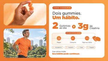 Como consumir: 2 gummies ao dia