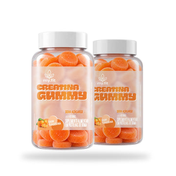 Pack 2 Creatina Gummy Soft Tangerina MY FIT - 120 gomas