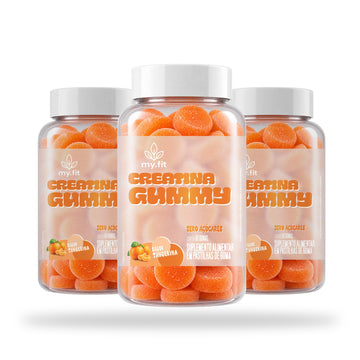 Pack 3 Creatina Gummy Soft Tangerina MY FIT - 180 gomas